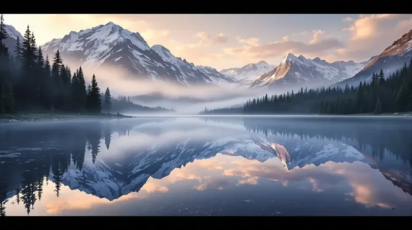 高山湖泊的清晨 - 香蕉视频高清真实短片